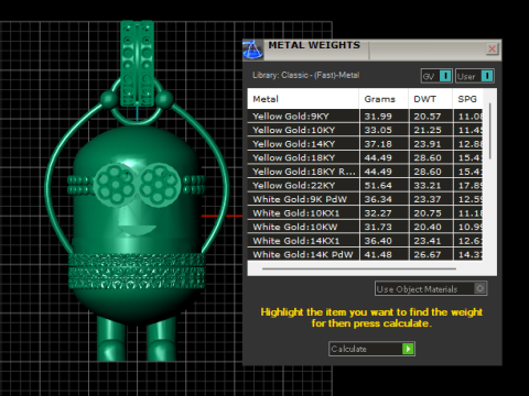 Gold character jewelry 3D Print Model