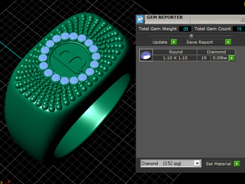 Gold initial ring 3D Print Model