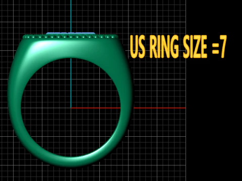 Gold initial ring 3D Print Model