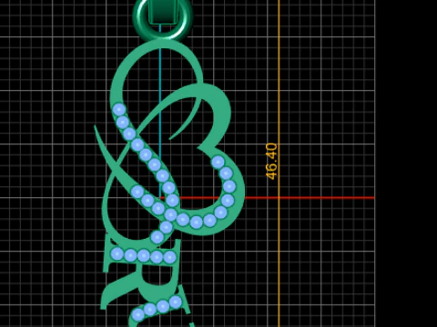 Funny gold pendant 3D Print Model