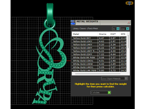 Funny gold pendant 3D Print Model