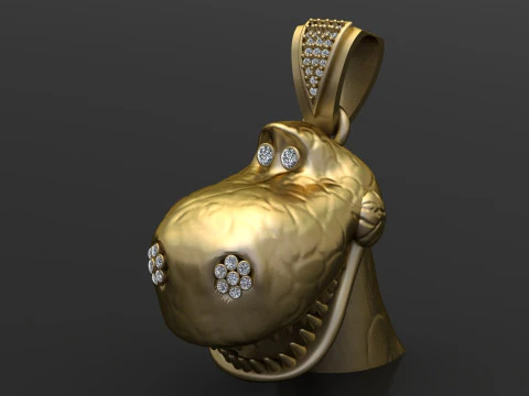 Crocodile pendant 3D Print Model