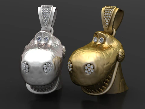 Crocodile pendant 3D Print Model