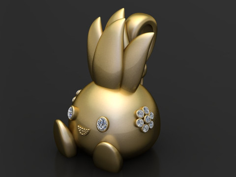 Bunny pendant 3D 打印模型