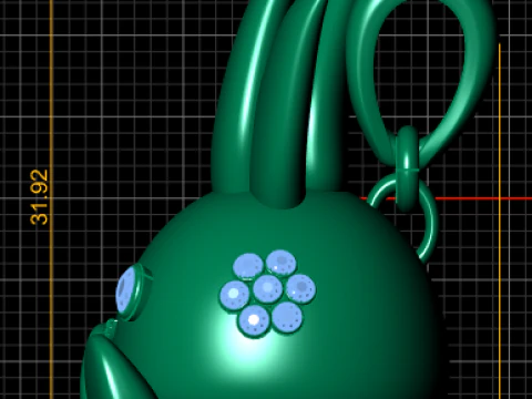 Bunny pendant 3D Print Model