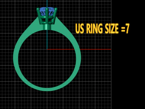 Ruby engagement ring 3D Print Model