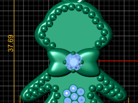 Girl charm pendant 3D Druckmodell