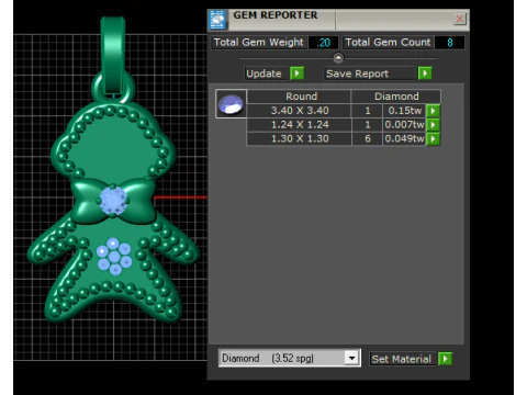 Girl charm pendant 3D Print Model