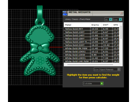 Girl charm pendant 3D Print Model