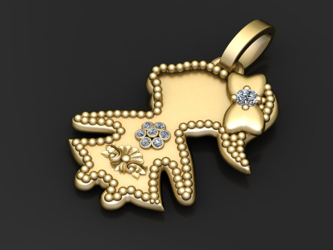 Twin girl pendant 3D 프린트 모델
