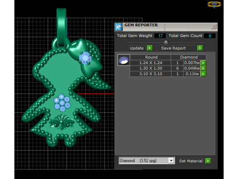 Twin girl pendant 3D 프린트 모델