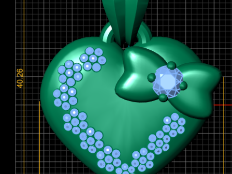 Heart pendant Model Cetak 3D