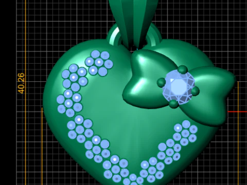 Heart pendant 3D Print Model