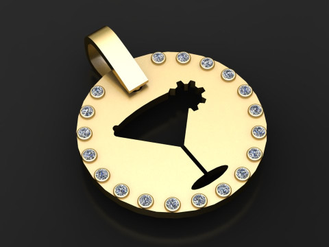 Cocktail pendant 3D Print Model