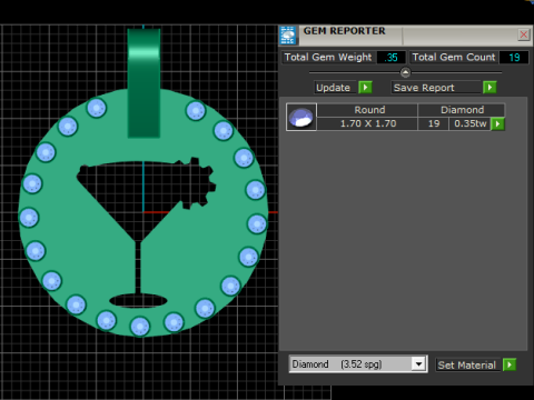 Cocktail pendant 3D Print Model