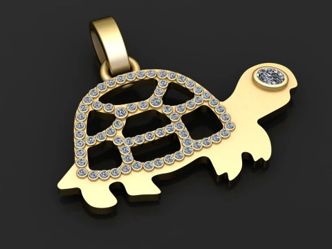 Pingente de tartaruga Modelo de Impressão 3D