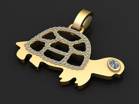 Turtle pendant Model do druku 3D