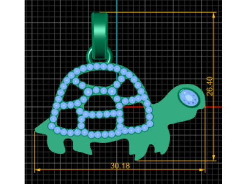 Turtle pendant Model do druku 3D