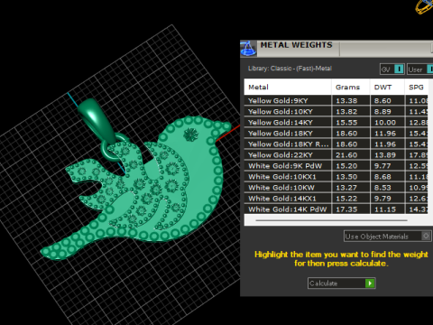 Floral bird jewelry Modello di stampa 3D