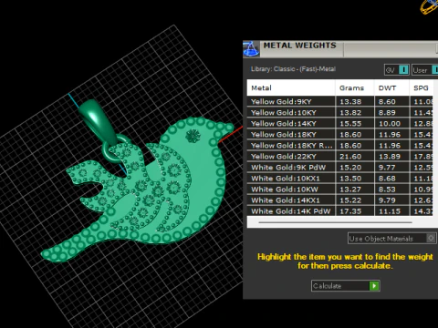Floral bird jewelry 3D Print Model