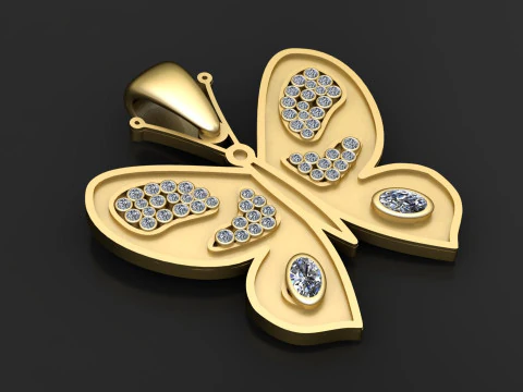 Schmetterlingsanhänger 3D Druckmodell