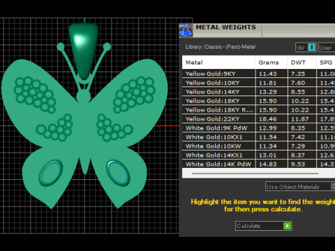 Butterfly pendant Modello di stampa 3D