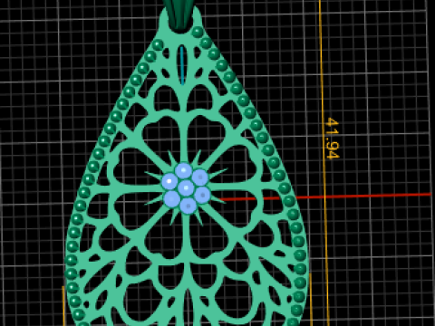 Teardrop pendant 3D Baskı Modeli