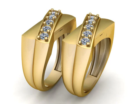 Modern gold ring 3D Print Model