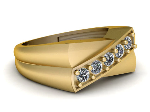Modern gold ring 3D Print Model
