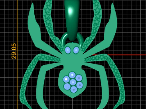 Spider pendant 3D Print Model