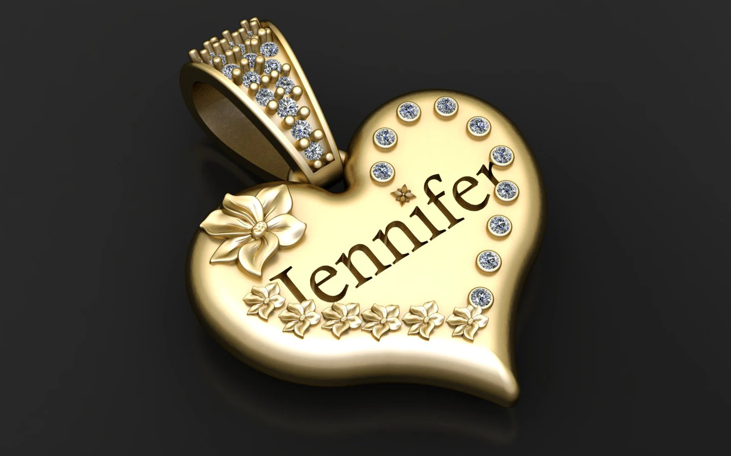 Custom name pendant 3D Print Model .c4d .max .obj .3ds .fbx .stl .blend 