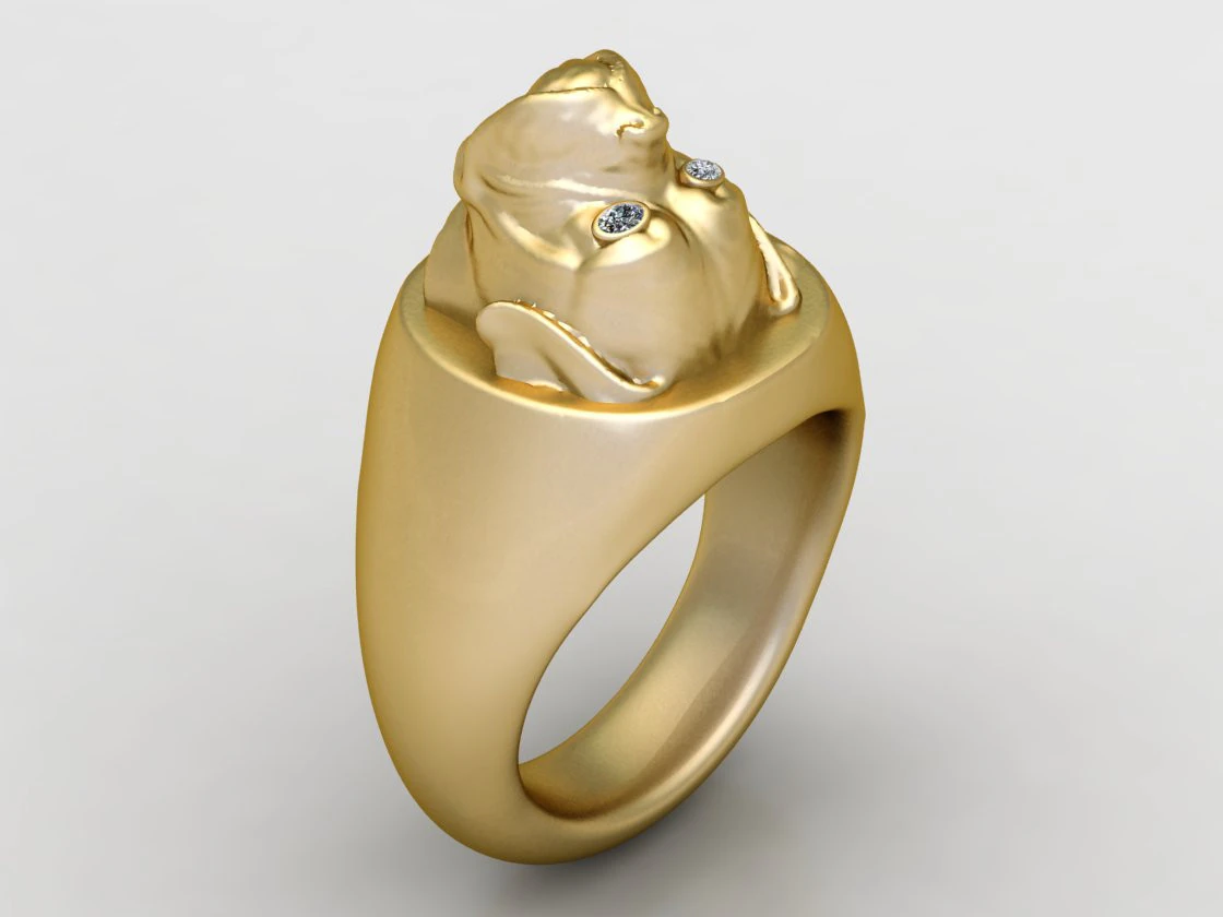 Animal gold ring 3D Print Model .c4d .max .obj .3ds .fbx .stl .blend 
