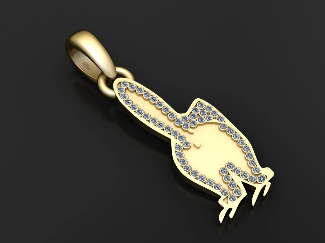 Кулон-ракета 3D Принт Модель .c4d .max .obj .3ds .fbx .stl .blend 