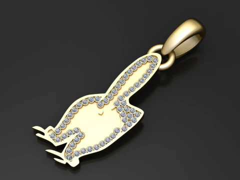 Кулон-ракета 3D Принт Модель