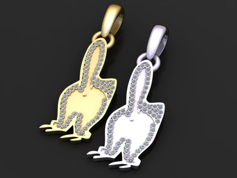 Кулон-ракета 3D Принт Модель