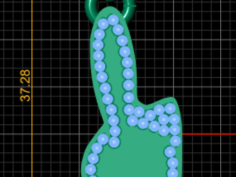 Кулон-ракета 3D Принт Модель