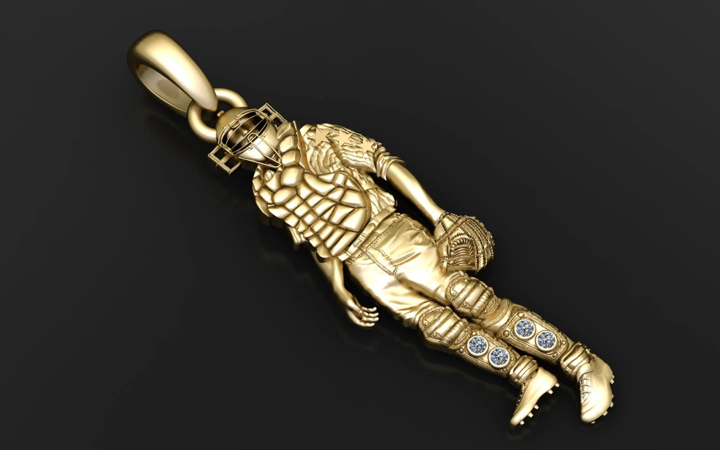Wicket keeper pendant 3D Print Model .c4d .max .obj .3ds .fbx .stl .blend 