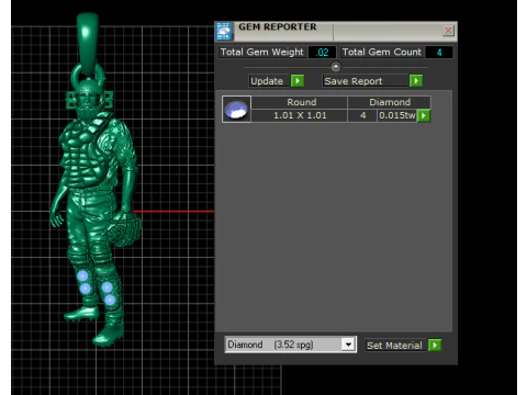 Wicket keeper pendant 3D Print Model