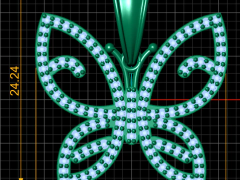 Butterfly pendant 3D Print Model