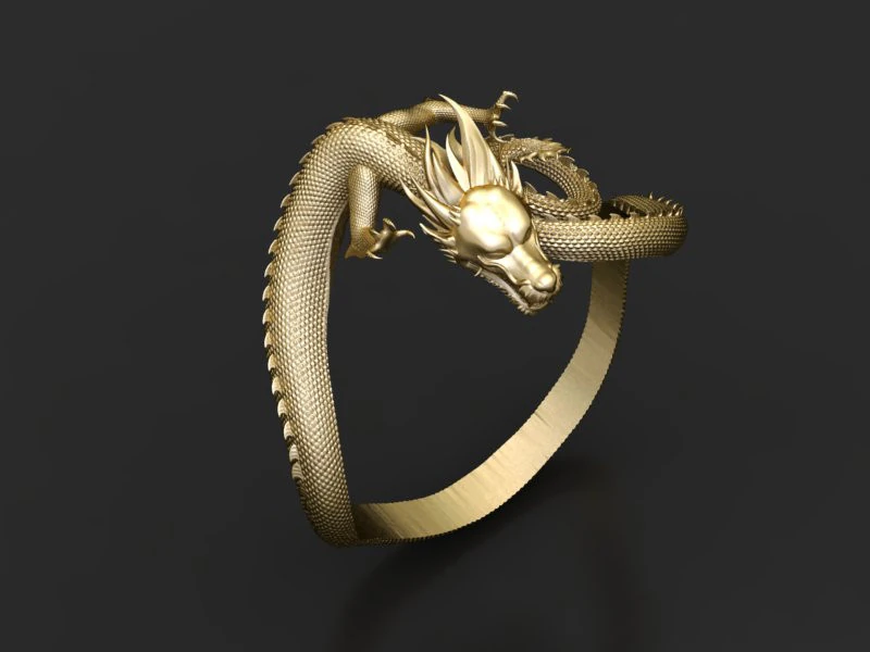 Dragon bracelet 3D Print Model .c4d .max .obj .3ds .fbx .stl .blend