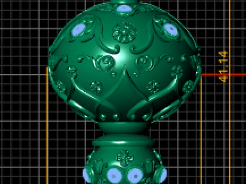 Ornate gold pendant 3D Print Model