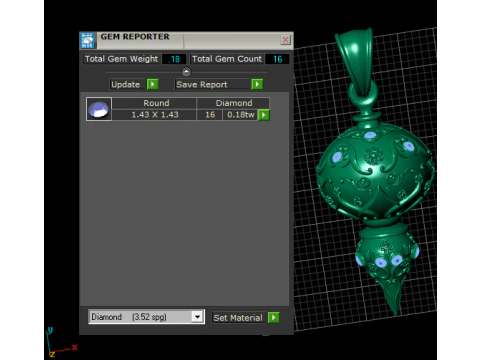 Ornate gold pendant 3D Print Model