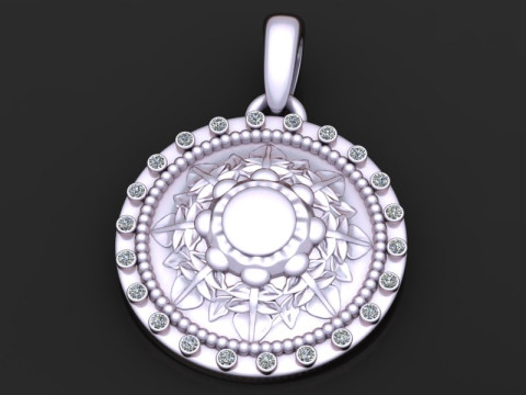 Custom gold pendant 3D Print Model