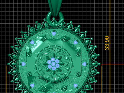 Custom gold pendant 3D Print Model