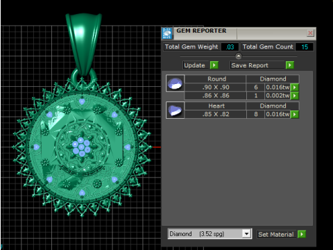 Custom gold pendant 3D Print Model
