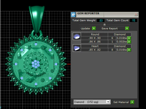 Custom gold pendant 3D Print Model