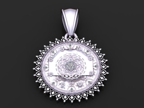 Custom gold pendant Modello di stampa 3D