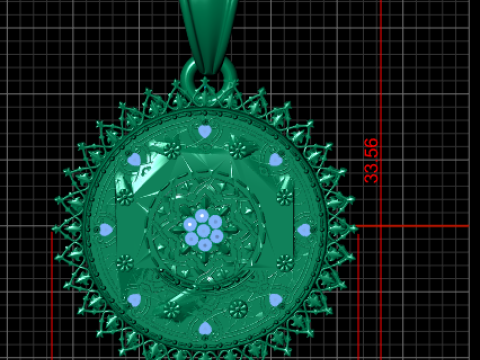 Custom gold pendant Modello di stampa 3D