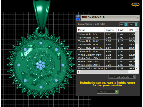 Custom gold pendant Modello di stampa 3D