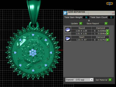 Custom gold pendant 3D Print Model
